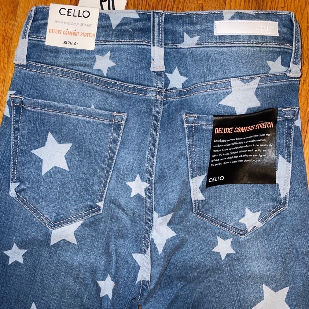 Cello denim jeans w/ stars - size 1 - Picture 4 of 4
